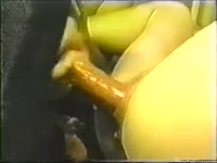 Lovely petite chick got her holes fucked on beastiality sex with dog